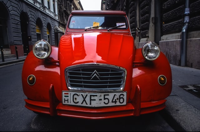 A red car in Hungary